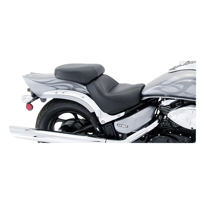 Mustang 2-P Wide Touring Vintage Seat Plain Black – Suzuki: 2005–2011 Boulevard M50