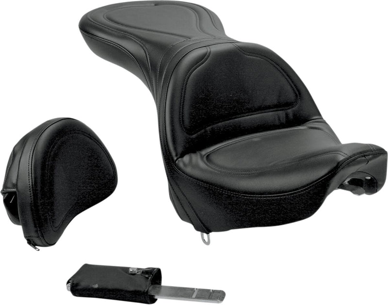 Saddlemen Explorer Seat w/ Driver Backrest for 1984-1999 Harley-Davidson Softail Motorcycles