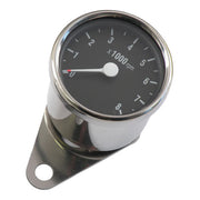 MCS Mini Tachometer, Electronic. 8000 RPM. Chrome – 12V H-D
