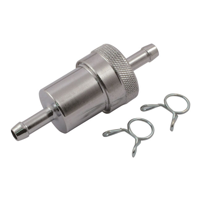 MCS Chrome Aluminium Fuel Filter, 5/16"