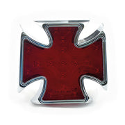 MCS Maltese Cross Billet LED Taillight. Red Lens