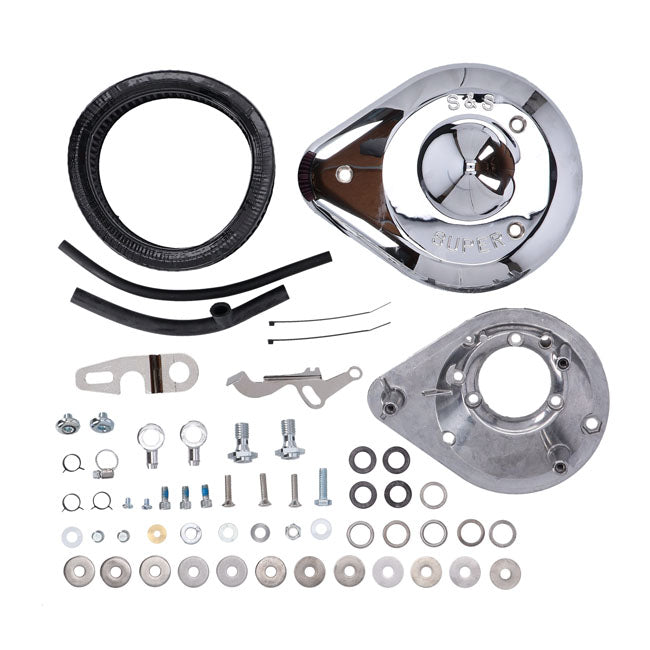 Teardrop Air Cleaner Assembly. Chrome – 2004–2006 XL Sportster with S&S E/G…