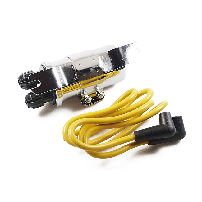 MCS Round Custom Ignition Coil Kit, 6V. Chrome – Points Style Ignition in Custom…