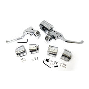 MCS Chrome H.Bar Control Kit, 5/8" Bore – 1982–1995 Single Disc Models
