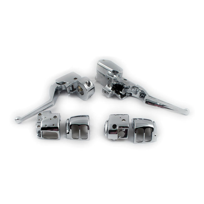 MCS Handlebar Control Kit Chrome 9/16" Bore – 1996–2013 Big Twin; 1996–2003 XL…