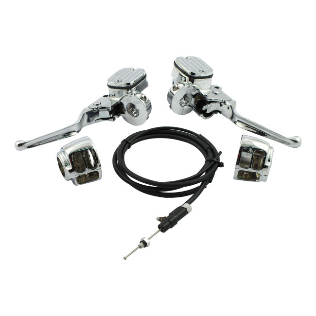 MCS Handlebar Control Hydr. Clutch Conversion Kit. Chrome – 1996–2006 XL Sportster