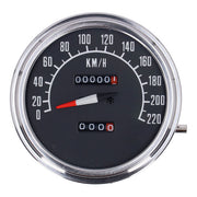 MCS FL Speedometer, ''74-84 Face'', Black. 1:1 Kmh