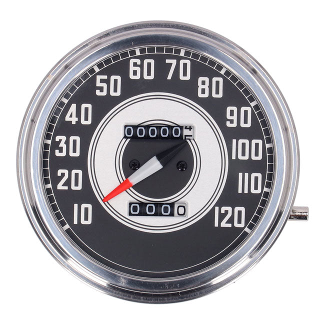 MCS FL Speedometer, ''41-45 Face'', Silver/Black. 2:1 Mph