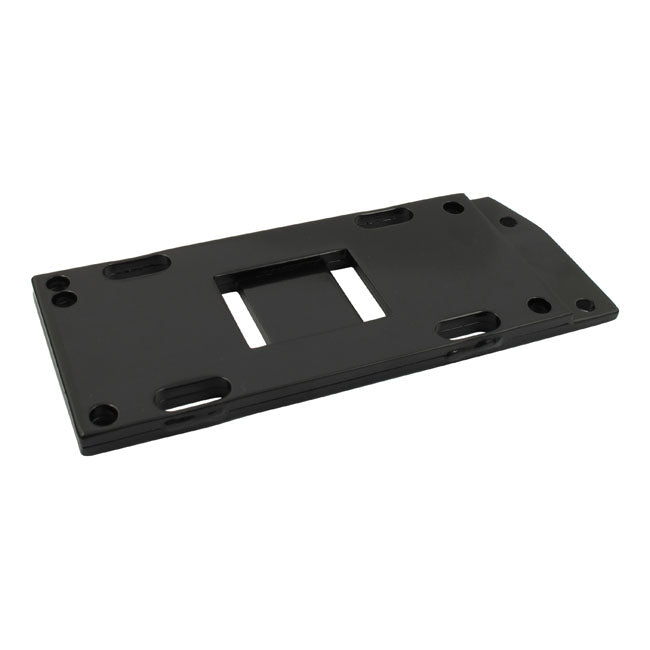 MCS 4-Speed Transmission Mount Plate. Black – 1936–1986 4-Speed Big Twin