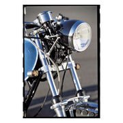 Daytona Vintage 5-3/4" Headlamp. Black with Chrome Ring
