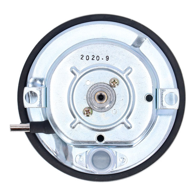 MCS FL Speedometer, ''62-67 Electra Face'', Black/Gold. 2:1 Kmh