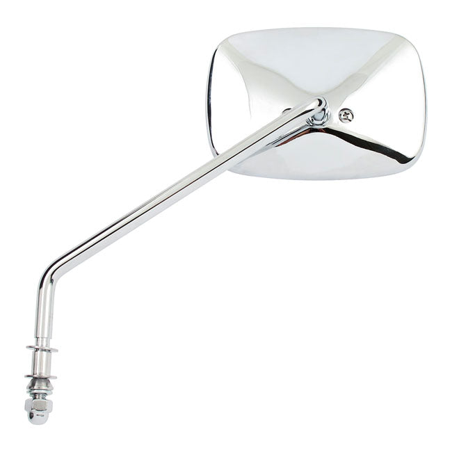 MCS Late OEM Style Mirror, Long Stem, Left Side. Chrome – 65-UP H-D