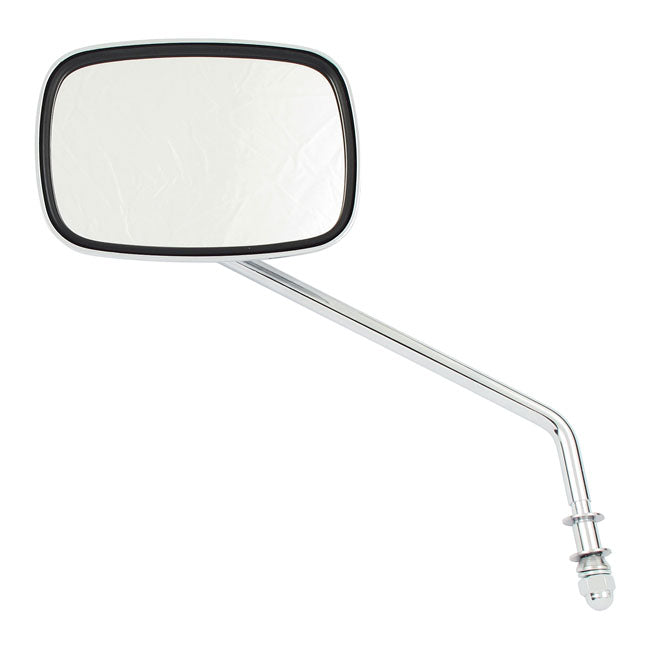 MCS Late OEM Style Mirror, Long Stem, Left Side. Chrome – 65-UP H-D