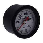Marshall Oil Pressure Gauge, 0-100 PSI. Black Housing