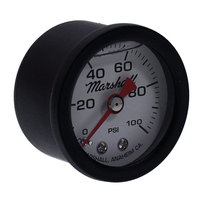 Marshall Oil Pressure Gauge, 0-100 PSI. Black Housing