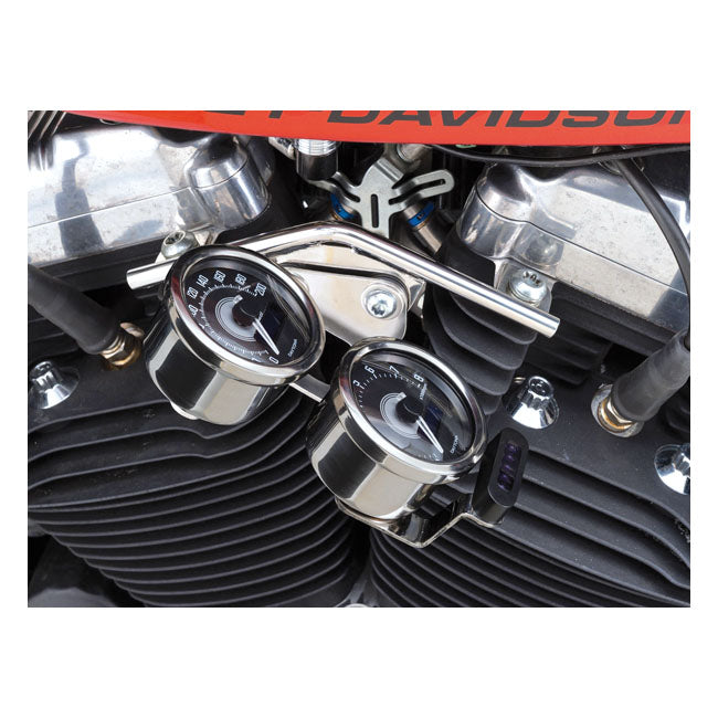 Daytona Velona Mount Bracket Kit 60 mm Instruments. Dual – 2004–2017 XL Sportster