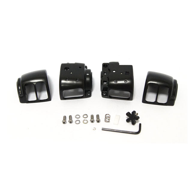 MCS Switch Housing Set, Black – 1996–2010 Softail; 1996–2011 Dyna…