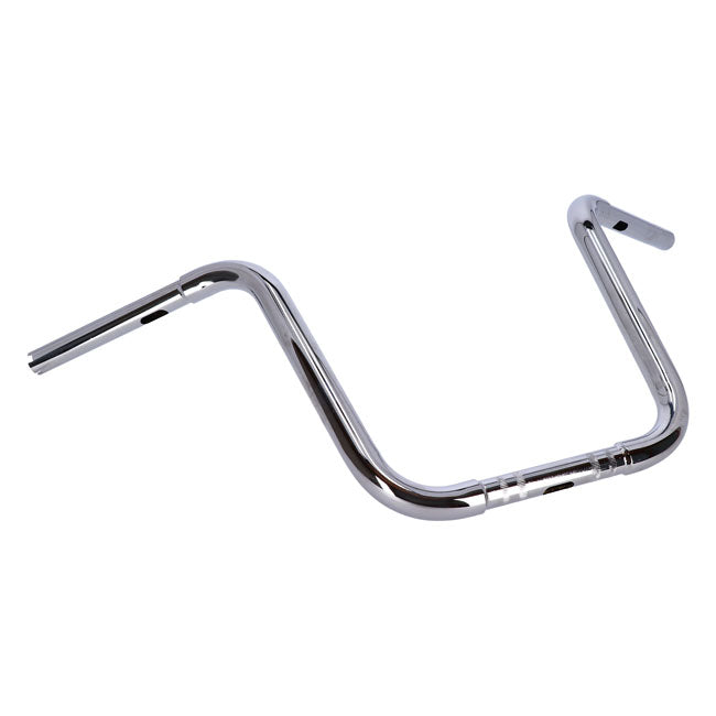 MCS 1-1/4" Buffalo Apehangers, 16" High, Chrome – 1982–2022 H-D with 1" I.D. Risers