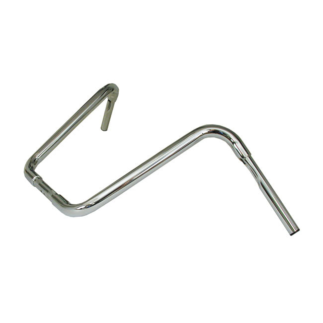 MCS 1-1/4" Buffalo Apehangers, 16" High, Chrome – 1982–2022 H-D with 1" I.d. Risers
