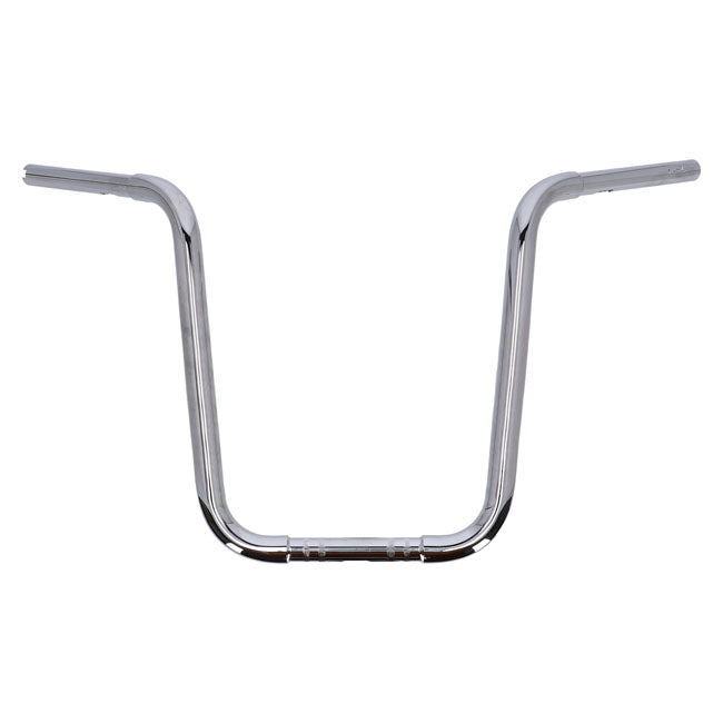 MCS 1-1/4" Buffalo Apehangers, 16" High, Chrome – 1982–2022 H-D with 1" I.D. Risers