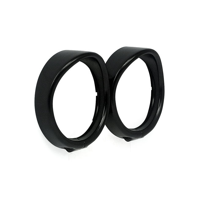 MCS Recessed Trim Rings with Visor. Turn Signals. Black – Front & Rear on: 2014–2022 FLHR…