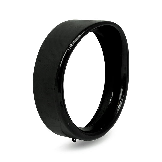 MCS Recessed Trim Ring with Visor. 7" Headlamp. Gloss Black – 1994–2017 FLS/S/TF/TFB/TFBS; FLSTN…