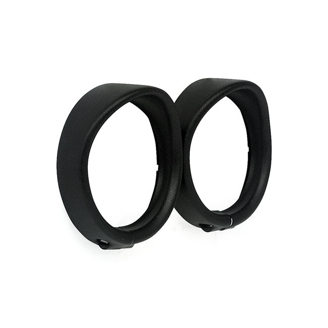 MCS Recessed Trim Rings with Visor. Turn Signals. Black Wrinkle – Front & Rear on: 2014–2022 FLHR…