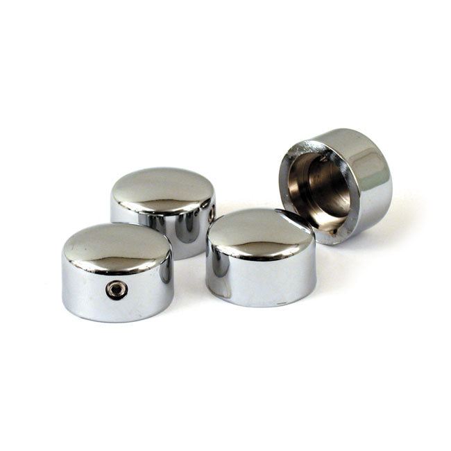 MCS Head Bolt Cover Kit. Smooth, Chrome – L1985–1999 Evo Big Twin; 1986–2022 XL…