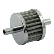 MCS Dual Inlet Crankcase Breather Filter. Chrome – Universal for Head Vented Models