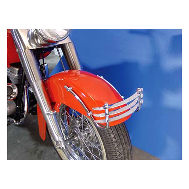 MCS Front Fender Rail ''Cheese Grater''. Chrome – 1955–1957 FL; Custom Applications