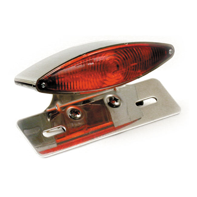 MCS Snakelight Taillight. Chrome. with Bracket – Universal