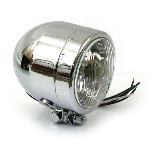MCS Single 4" H4 Headlamp. Chrome