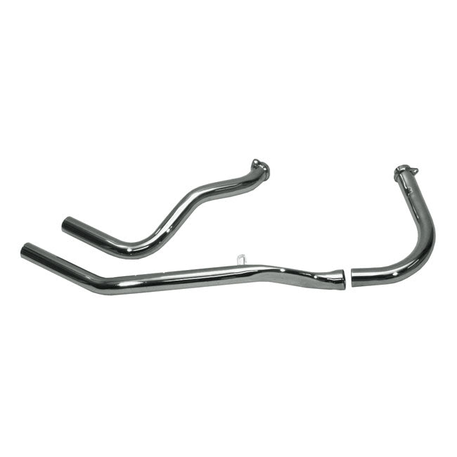 Paughco Upswept Head Pipes - Over Transmission – 1966–1969 Early Shovel with Rigid Frame