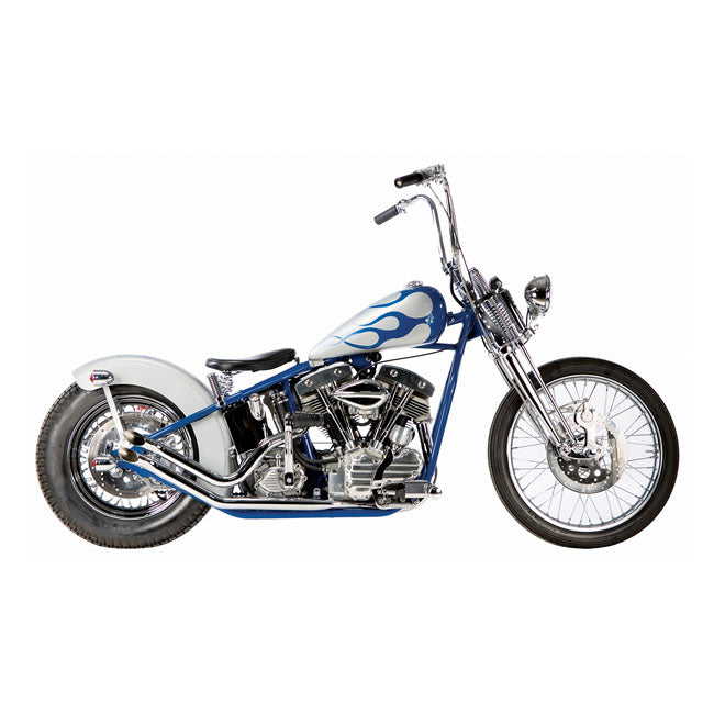 Paughco Upswept Head Pipes - Gooseneck. Over Transmission – 1966–1969 Early Shovel with Rigid Frame
