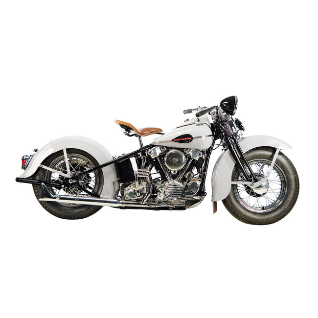 Paughco 2 Into 1 Head Pipes (S-pipe). Chrome – 1936–1947 Knucklehead