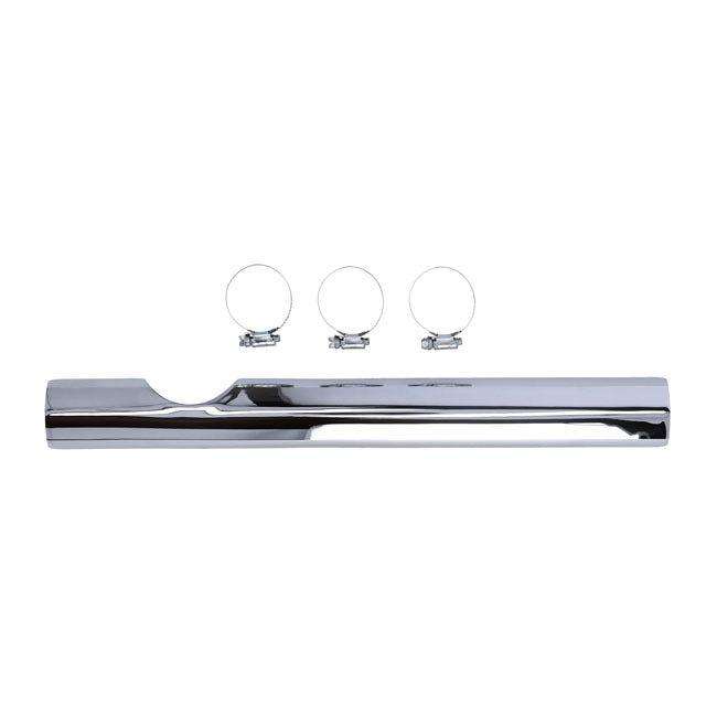 Paughco Heatshield Front-low Notched. Chrome