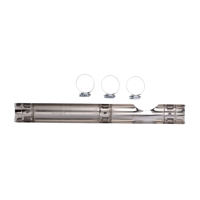 Paughco Heatshield Front-low Notched. Chrome