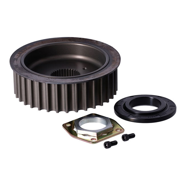 Belt Drives Ltd. Transmission Pulley, 34t – 1985–2006 Softail; FLT/Touring…