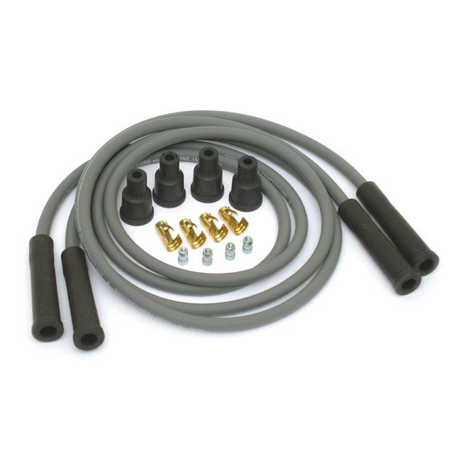 Dynatek Univ. 8 mm Spark Plug Wire Set. Grey – Universal for Pre-1999 Style Coil