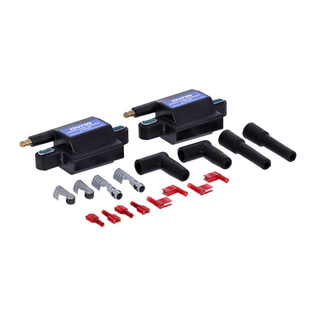 Dynatek Dyna Miniature Coil Set. Single Tower, 12v, 3 Ohm – 1965–1999 Big Twin; 1965–2003 XL…