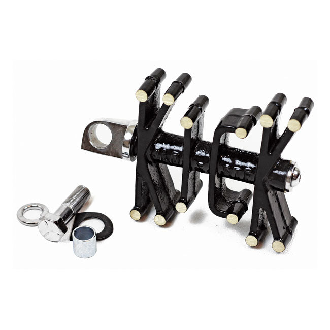 Paughco ''Old Stf'' Brass Kick Pedal. Black – Most H-D Models