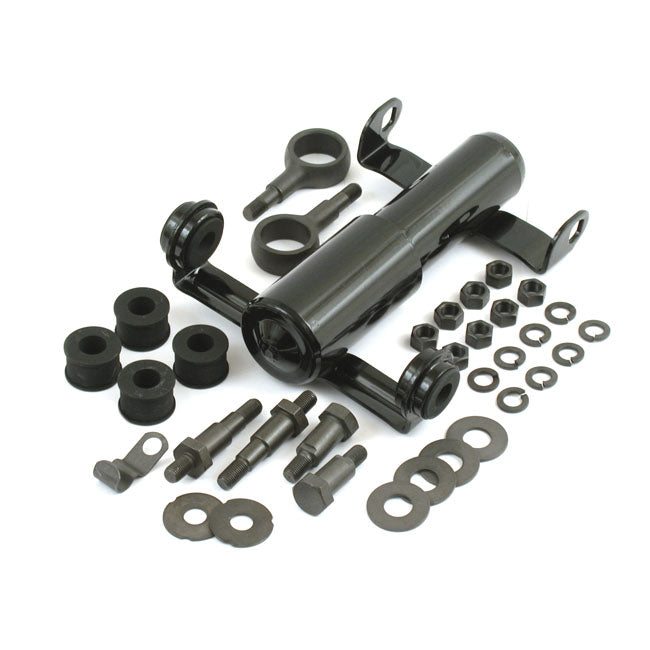 V-TWIN Mfg Hydraulic Shock Absorber Kit. Black – 1936–1952 H-D with OEM Springer Forks