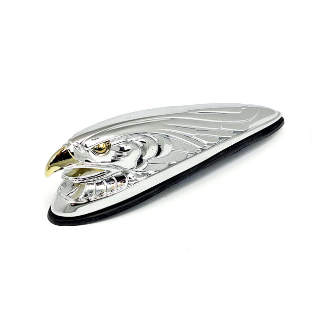 MCS Fender Ornament Eagle Head, Chrome Gold – 80-Up FL; FLT/Touring and FLHT Models in…