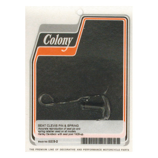 Colony Solo Seat Clevis Pin and Spring Kit – 29-E81 H-D Models with Solo Seat T-Bar…