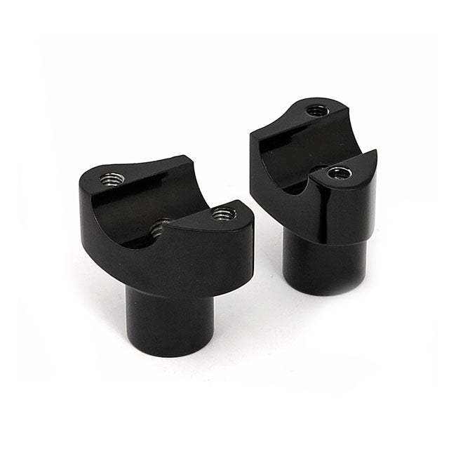 MCS Forged Aluminium Risers Straight, 2" Rise. Black