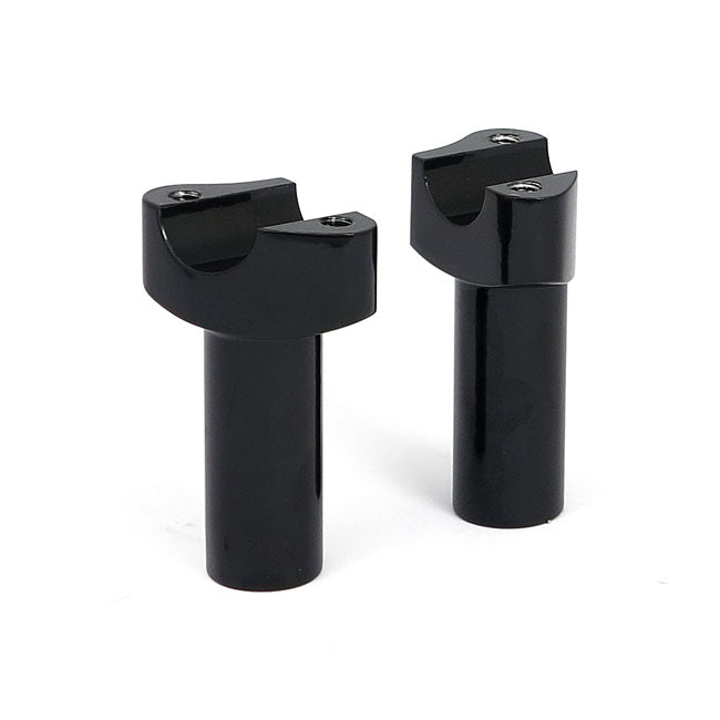 MCS Forged Aluminium Risers Straight, 3-1/2" Rise. Black