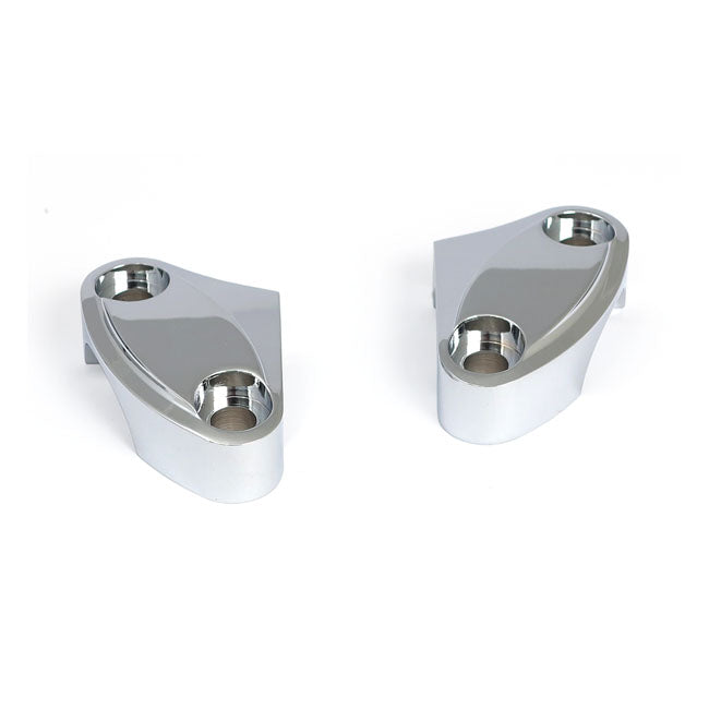 MCS Handlebar Top Clamp Set. Chrome, Scalloped – 1973–2021 Various Big Twin; XL Sportster…