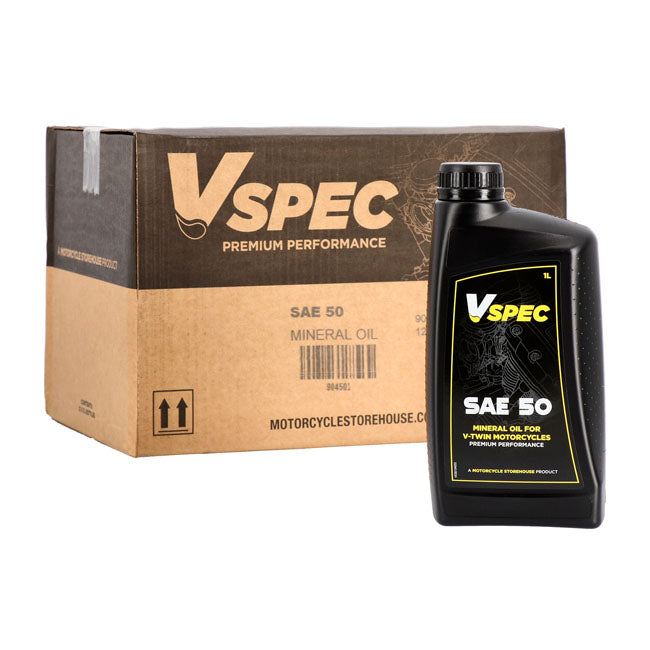 Vspec SAE 50 (Mineral) Motor Oil. 1 Liter Bottle – 1936–1984 Big Twin; 1957–1985 XL…