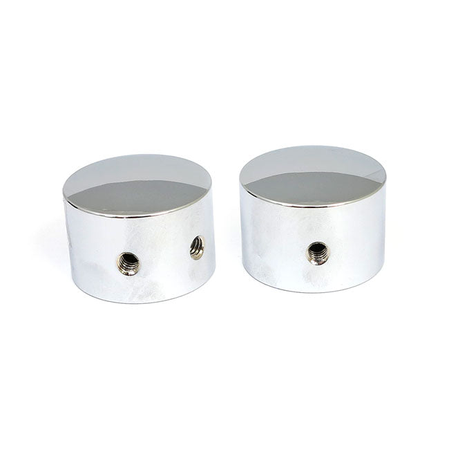 MCS Front Axle Nut Cap Kit. Chrome – 2000–2005 FLHT/R/X FLTR