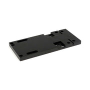 MCS 4-Speed Transmission Mount Plate. Adjustable. Black – 1936–1986 4-Speed Big Twin